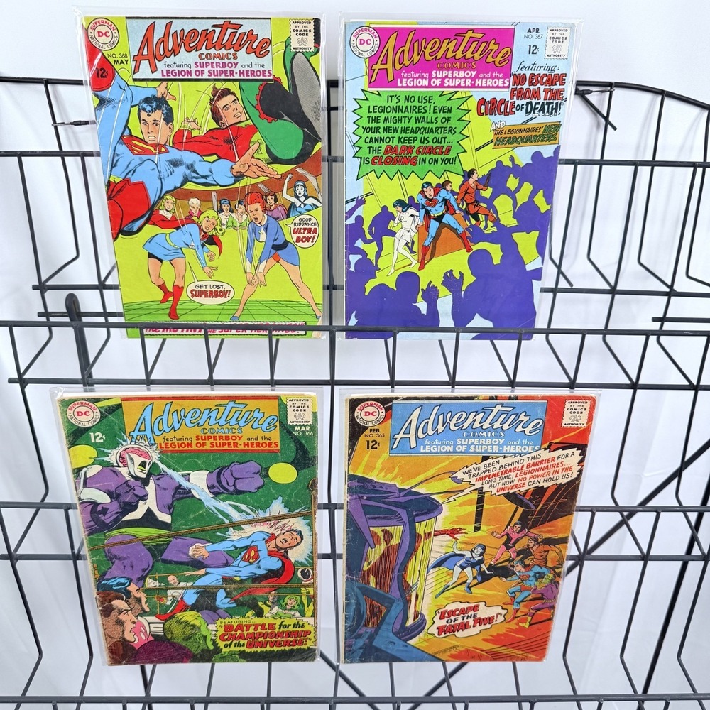 Adventure Comics Superboy‎ Legion Superheroes 365-368 lot 1st Shadow Lass